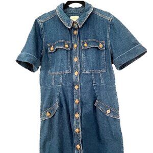 Sézane Short Denim Blue Dress - Size 46